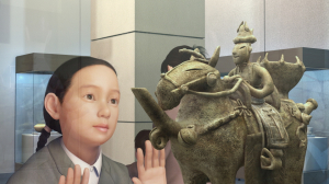3D입체영화로 되살아난 신라 기마인물상