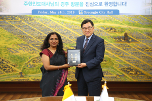 스리프리야 랑가나탄 주한인도대사 경주시장 예방