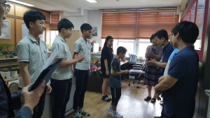어깨동무회, 계림중에 장학금 전달