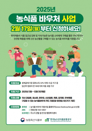 취약계층 농식품 바우처 신청·접수