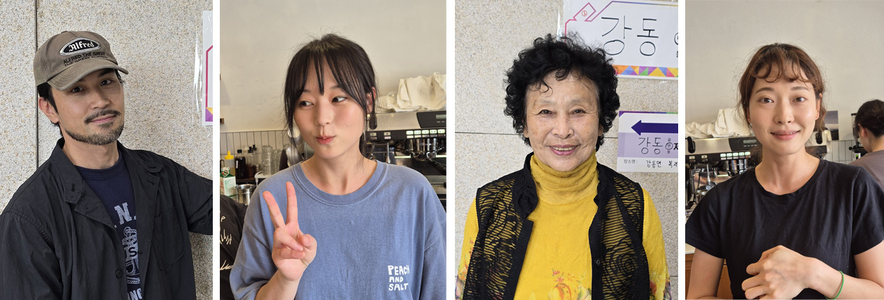 사진 왼쪽부터 권용택 씨, 주아영 씨, 김상애 씨, 추지현 씨.