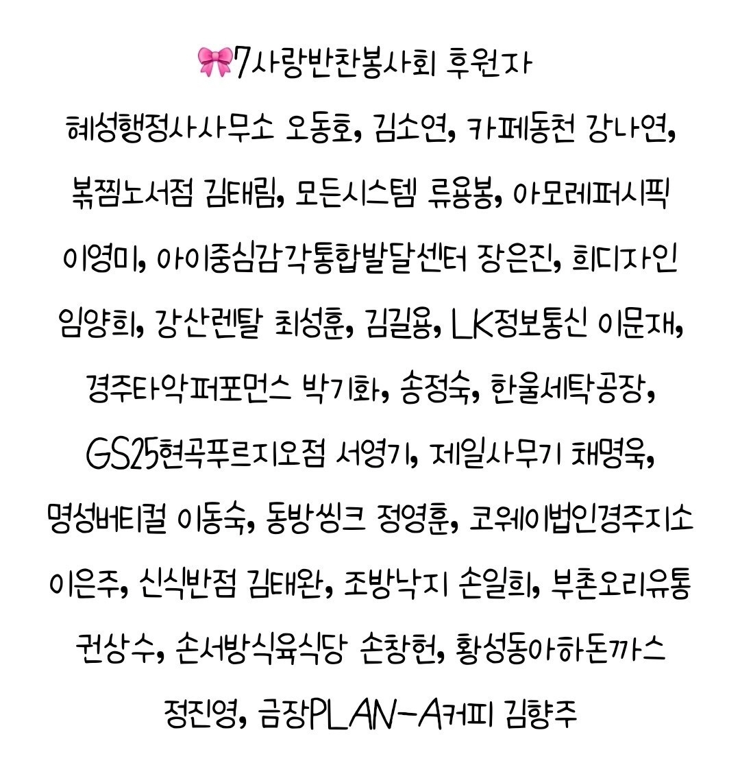 후원자 명단. 엄태권 기자.