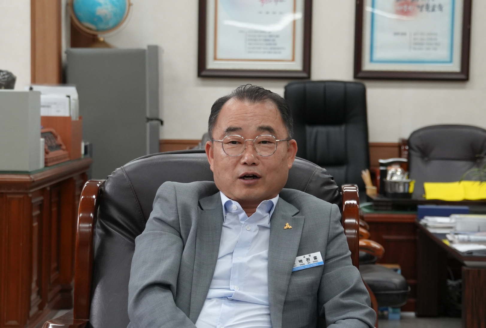 경주고 야구부가 경주시민의 자부심이 되도록 하겠다는 박진홍 교장. 엄태권 기자