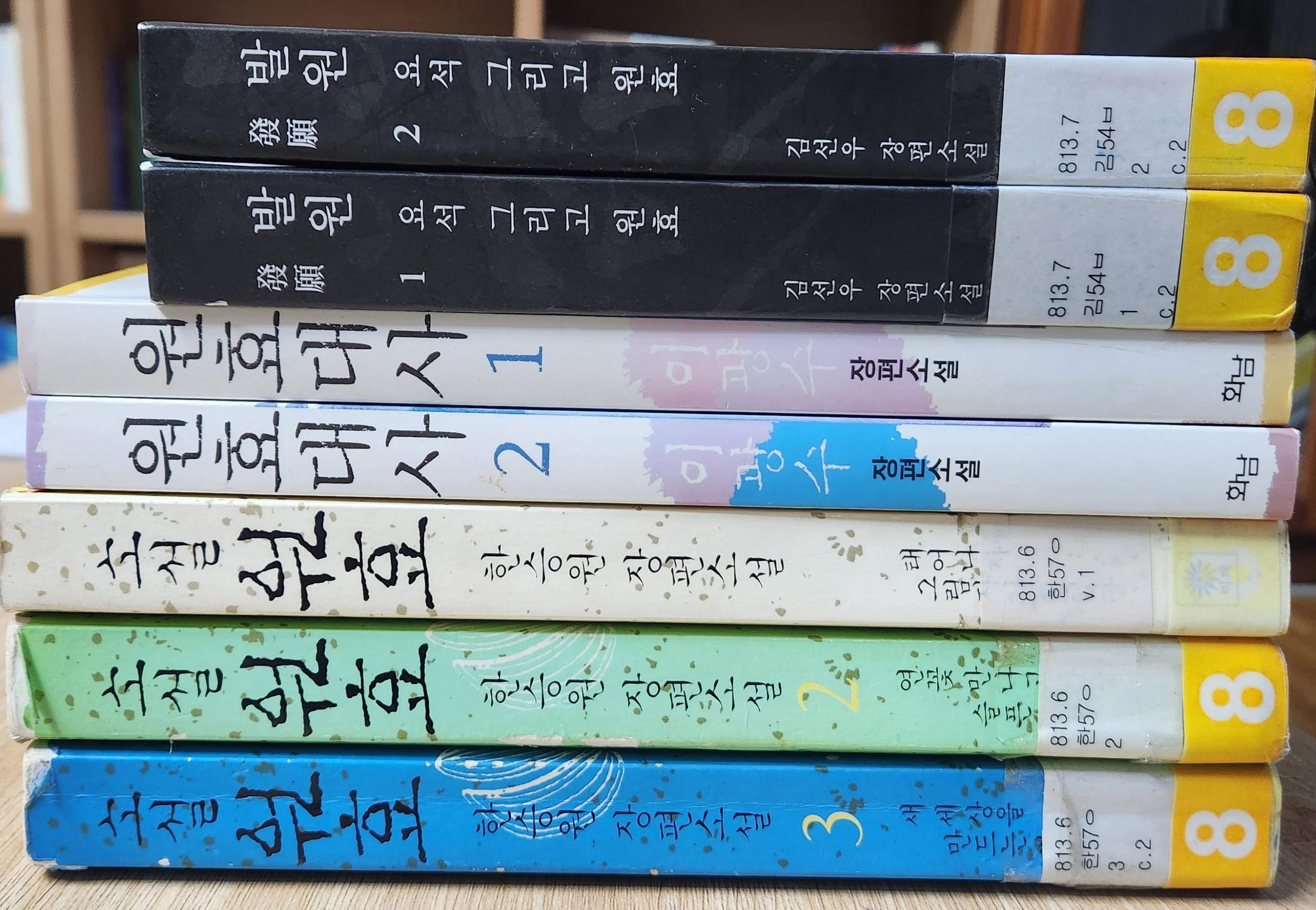 원효대사를 다룬 소설책들. <사진=전인식 시인>