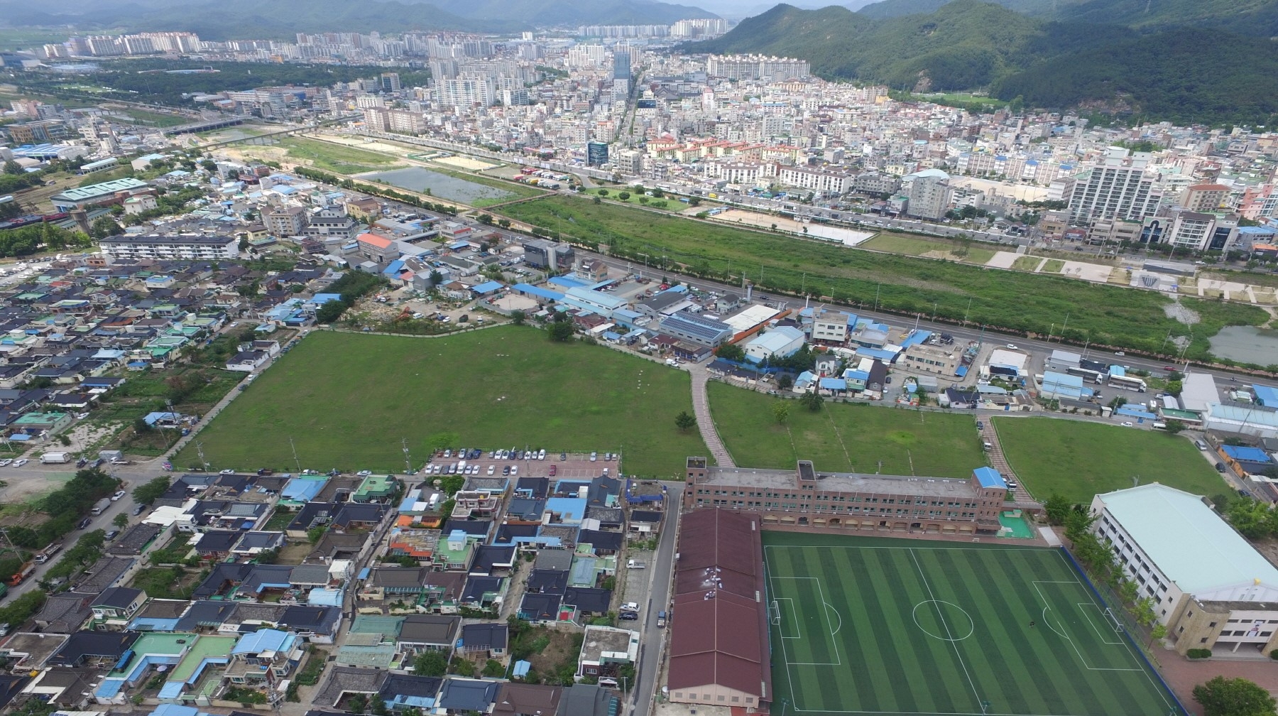 성동동 전랑지 동쪽 상공 전경. <사진=국가유산청>