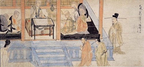 「화엄연기」에서 원효대사가 금강삼매경론을 강의하는 모습. <사진=전인식 제공>