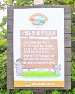 경주국립공원사무소 탐방객 낙뢰피해 예방 위한 대책 마련