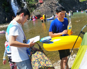 산내면 동창천 청룡폭포에 안전지킴이 배치