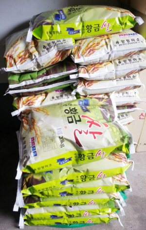 용강 초원종합상사, 추석맞이 사랑의 쌀 전달