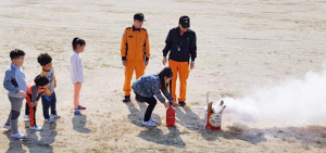 황남초, 합동소방훈련 실시