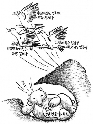 다른 지자체들은 훨훨 날아가는데 경주시는 동면중…