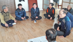 서면 신임면장, 새해 경로당 방문 및 부임인사