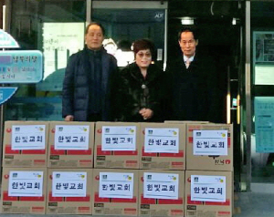 경주한빛교회, 설 앞두고 사랑의 라면 전달