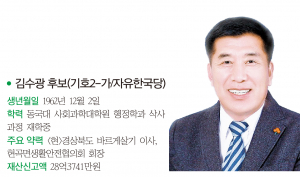 경주시의원 가 선거구(황성, 현곡)- 김수광 후보(기호2-가/자유한국당)