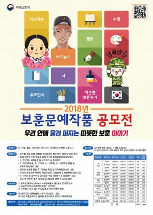 국가보훈처, 전 국민 대상 보훈문예작품 공모전 개최