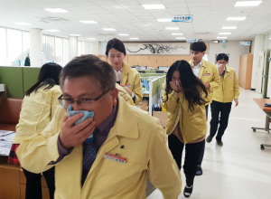 경주교육지원청, 무각본 소방 훈련 실시