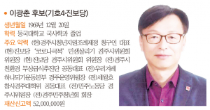 경주시의원 가 선거구(황성)- 출마자-이광춘 후보(기호4·진보당)