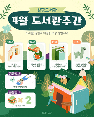 칠평도서관, 4월 도서관주간 프로그램 운영