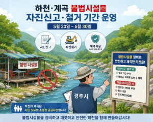 경주시, 하천·계곡 불법시설 집중 정비