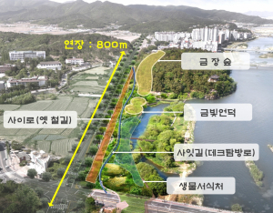 철도 유휴부지에 ‘금장낙안 도시생태숲’ 조성